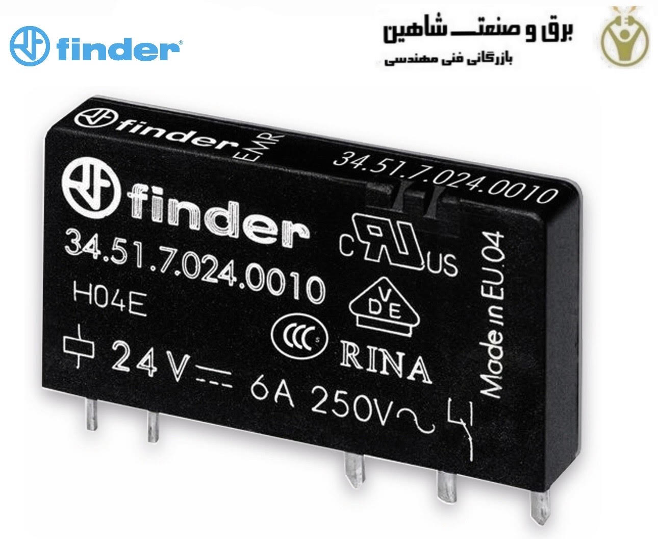 رله فیندر 1 کنتاکت 24 ولت DC کد 34.51.7.024.0010