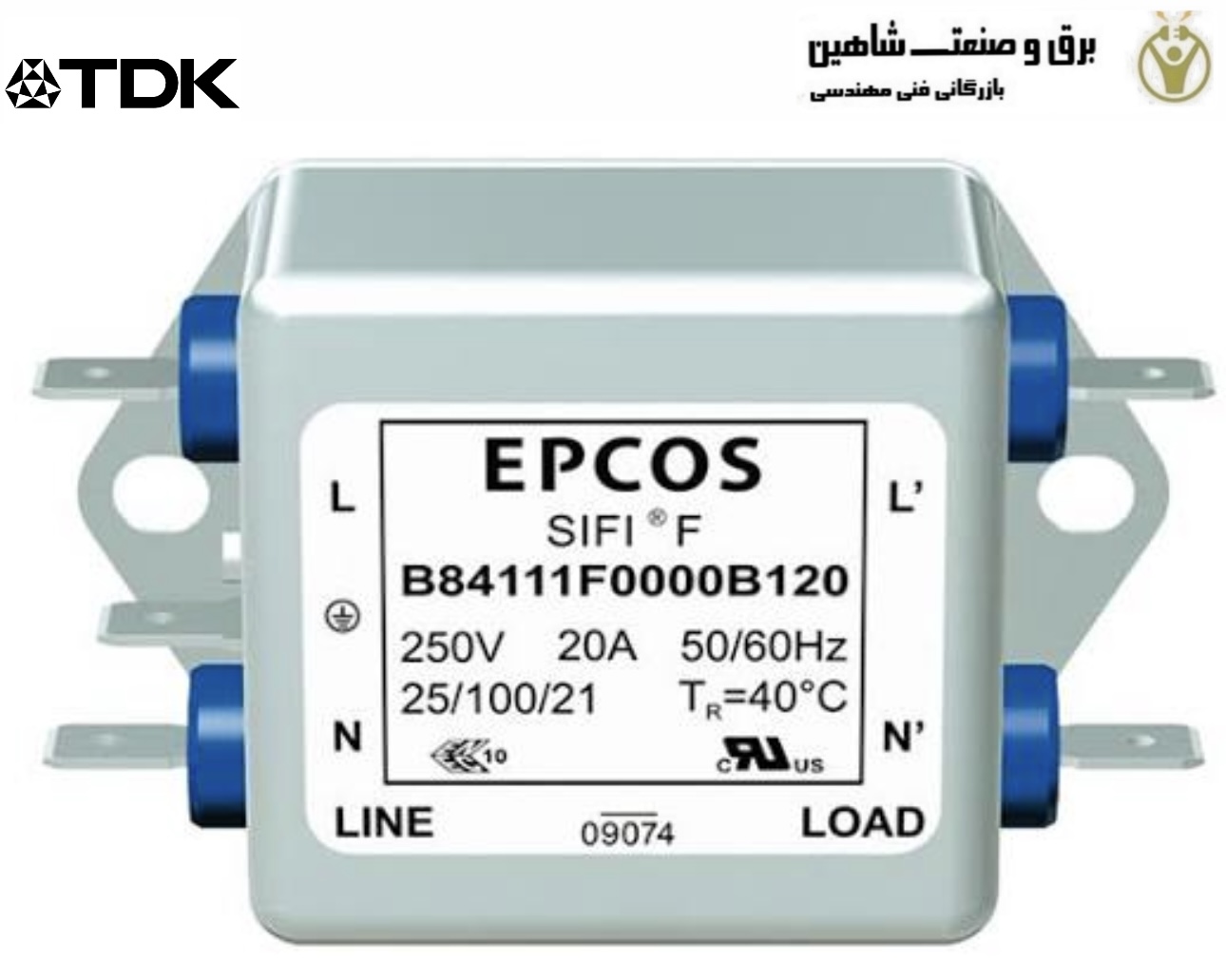 فیلتر EMC فلنجی Epcos TDK مدل B84111F0000B110