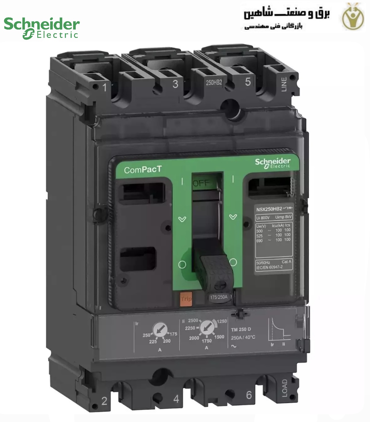 کلید اتوماتیک 80 آمپر اشنایدر Schneider C106TM080