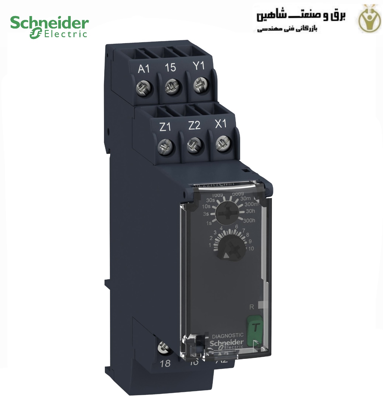 تايمر تاخیر در قطع 0.05 ثانیه تا 300 ساعت اشنایدر الکتریک Schneider Electric RE22R1CMR