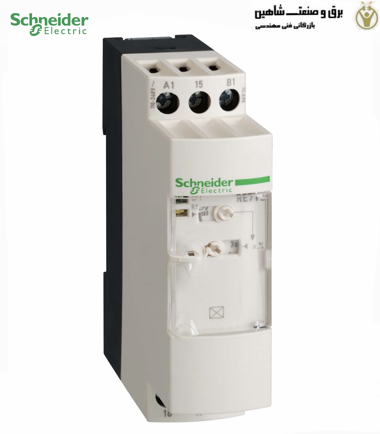 تايمر تاخیر در وصل 0.05 ثانیه تا 300 ساعت اشنایدر الکتریک Schneider Electric کد فنی: RE7TL11BU