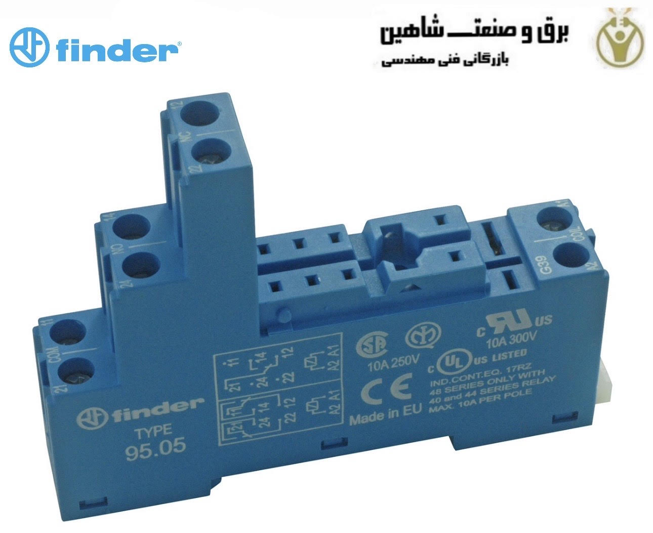 پایه رله فیندر مدل 95.05 برای رله شیشه ای فیندر finder نوع باریک (اورجینال)