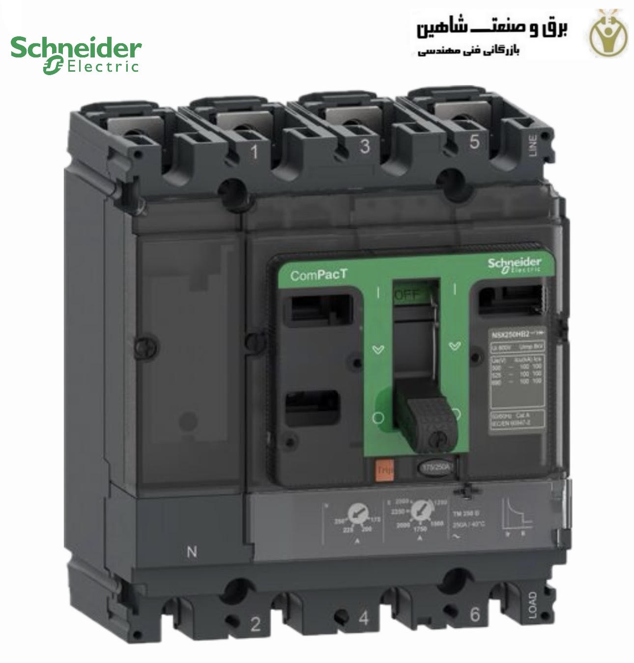 کليد اتوماتيک 100 آمپر اشنایدر C10N6TM100 Schneider